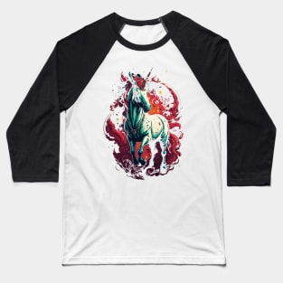 Watercolor Unicorn Baseball T-Shirt